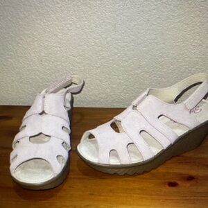 Elegant Light Pink Wedge Heels